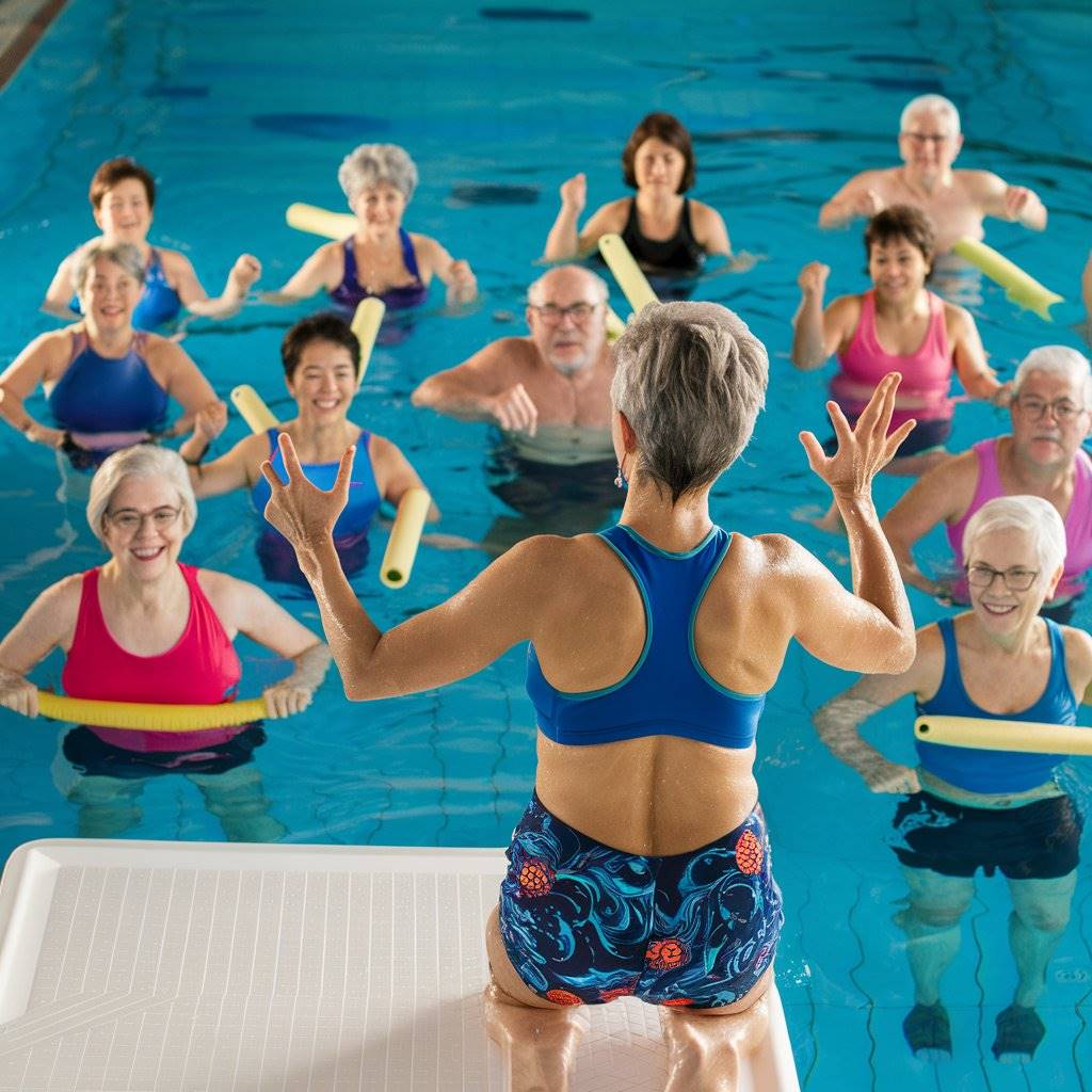 Es una modalidad de gimnasia acuática adaptada a las necesidades y capacidades de las personas mayores. Se realizan ejercicios en el agua, utilizando la flotabilidad y la resistencia del agua para trabajar diferentes grupos musculares, mejorar la flexibilidad y la coordinación, todo ello de forma suave y segura.